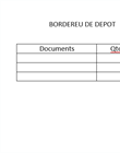 Bordereau de dépôt
