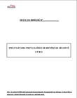 Spécifications particulières en matière de sécurité