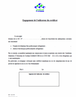 Formulaire d'engagement de l'utilisateur du certificat
